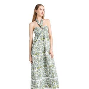SAYLOR NWT Green and Blue Halter Maxi Dress